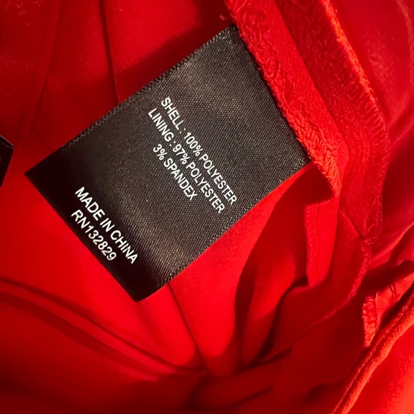 Michael Costello Revolve Red Wide Leg Flare Pants Valentines Size M. P64 - Picture 6 of 6